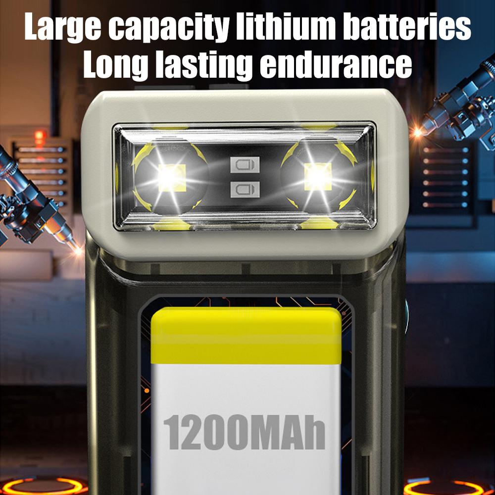 6 Modes Hat Clip Keychain Flashlight Rotatable Magnetic LED Emergency Light Portable Outdoor Camping Working Fishing Headlight