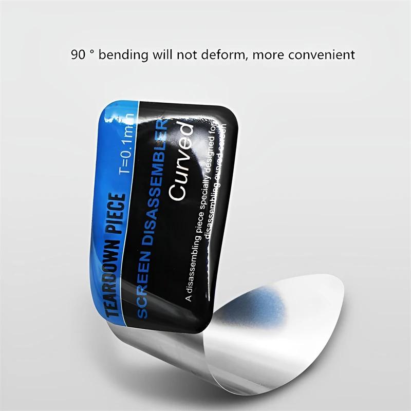 Lot de 1 à 5 spudgers incurvés pour écran LCD de téléphone portable, outils d'ouverture de carte, ultra-mince et flexible, démontage de téléphone portable en acier et métal