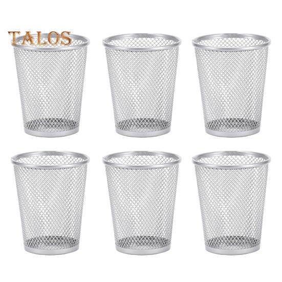 

6 шт. держатели для ручек сетчатые органайзеры для карандашей большой емкости нержавеющие устойчивые к коррозии держатели для кистей для макияжа контейнеры для карандашей и ручек офисные принадлежности серебряный