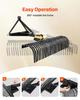 Tow Behind Dethatcher, 1525mm Tow Dethatcher with 32 Steel Tines, 3-Point Lawn Dethatcher Rake with Attachments for Tractor, Landscape Rake for