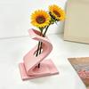 Modern Matte Spiral Flower Vase Unique Abstract Geometric Design For Tabletop Home Office Bedroom Decor
