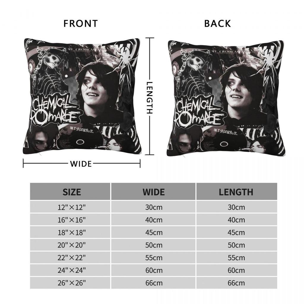 Pillow Cover My Chemical Romance MCR Music Band Design Cushion Cover Pillow Case For Office Car Home Decorative Pillowcases
