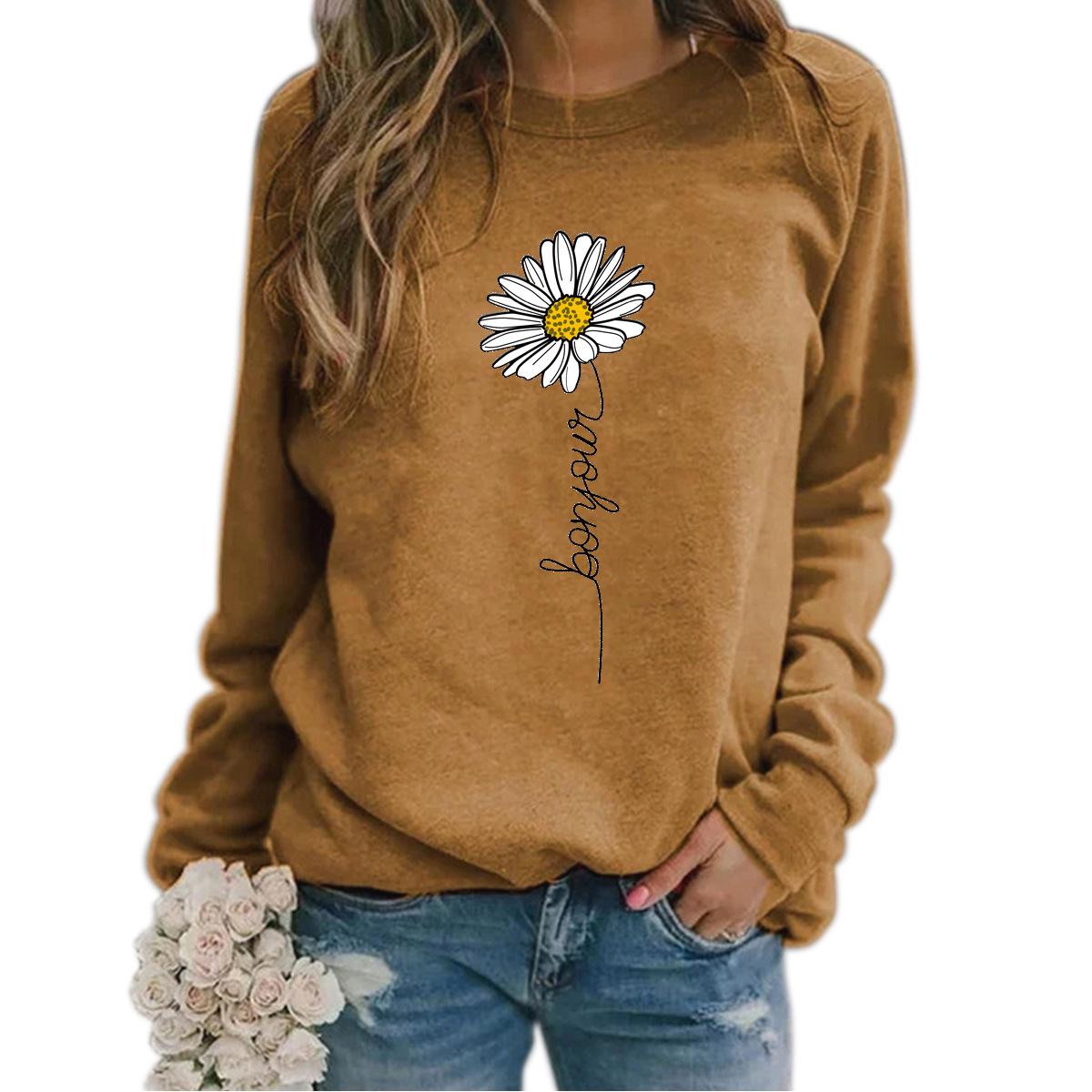 

Винтажные пуловеры с принтом подсолнечника, женские рождественские повседневные свободные тонкие толстовки с капюшоном, женская 3d толстовка XL