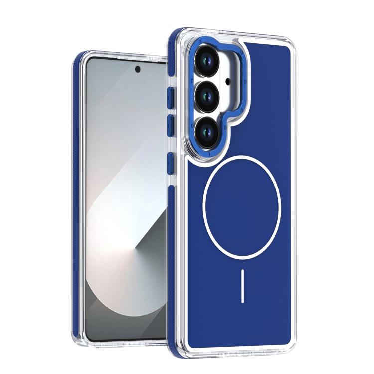 Dual Color Magnetic TPU+Acrylic Phone Case For Samsung Galaxy S26+ 5G, Anti-Yellow Shockproof Transparent Protective Cover