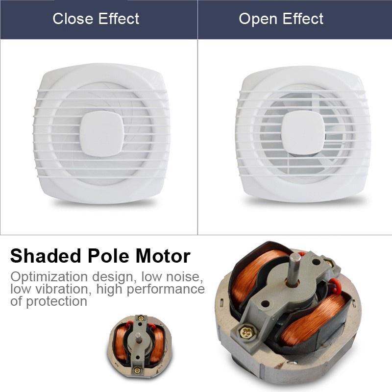 12W 4 Inch Kitchen Bathroom Window Ceiling Wall Mount Ventilation Exhaust Fan White