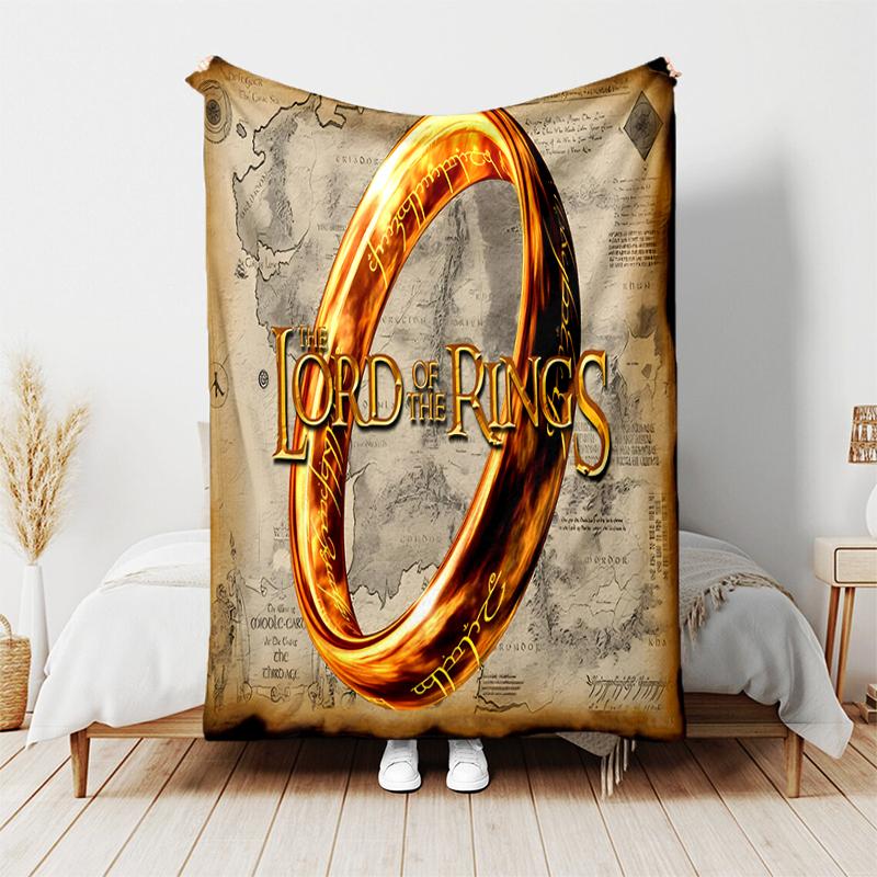 1pc Blanket The Lord of the Rings3 Print Design, Lightweight Blanket for Sofa, Bed- Soft &Warm, Gift for All Seasons like Christmas, Halloween