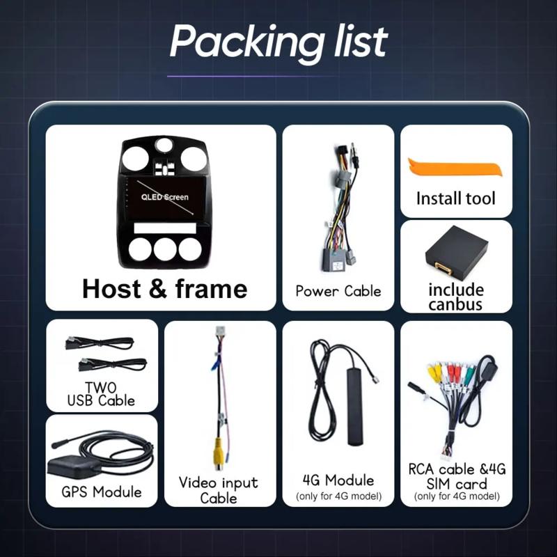 For Chrysler PT Cruiser 2007 - 2009 Car Radio Carplay GPS Navigation Screen Android Auto Wifi Stereo Multimedia Player No 2din