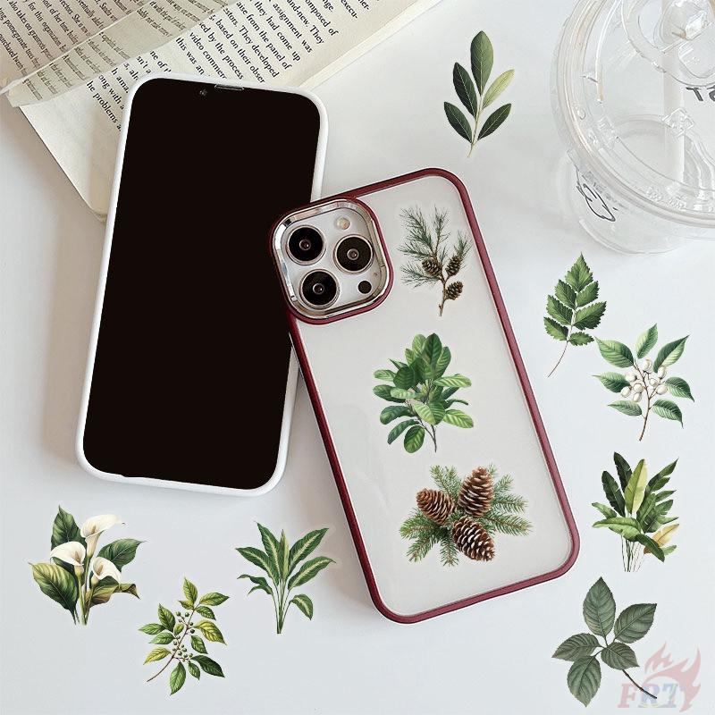 50Pcs/Set Green Leaves Series 02 PET Stickers Waterproof DIY Fashion Doodle Decals Stickers