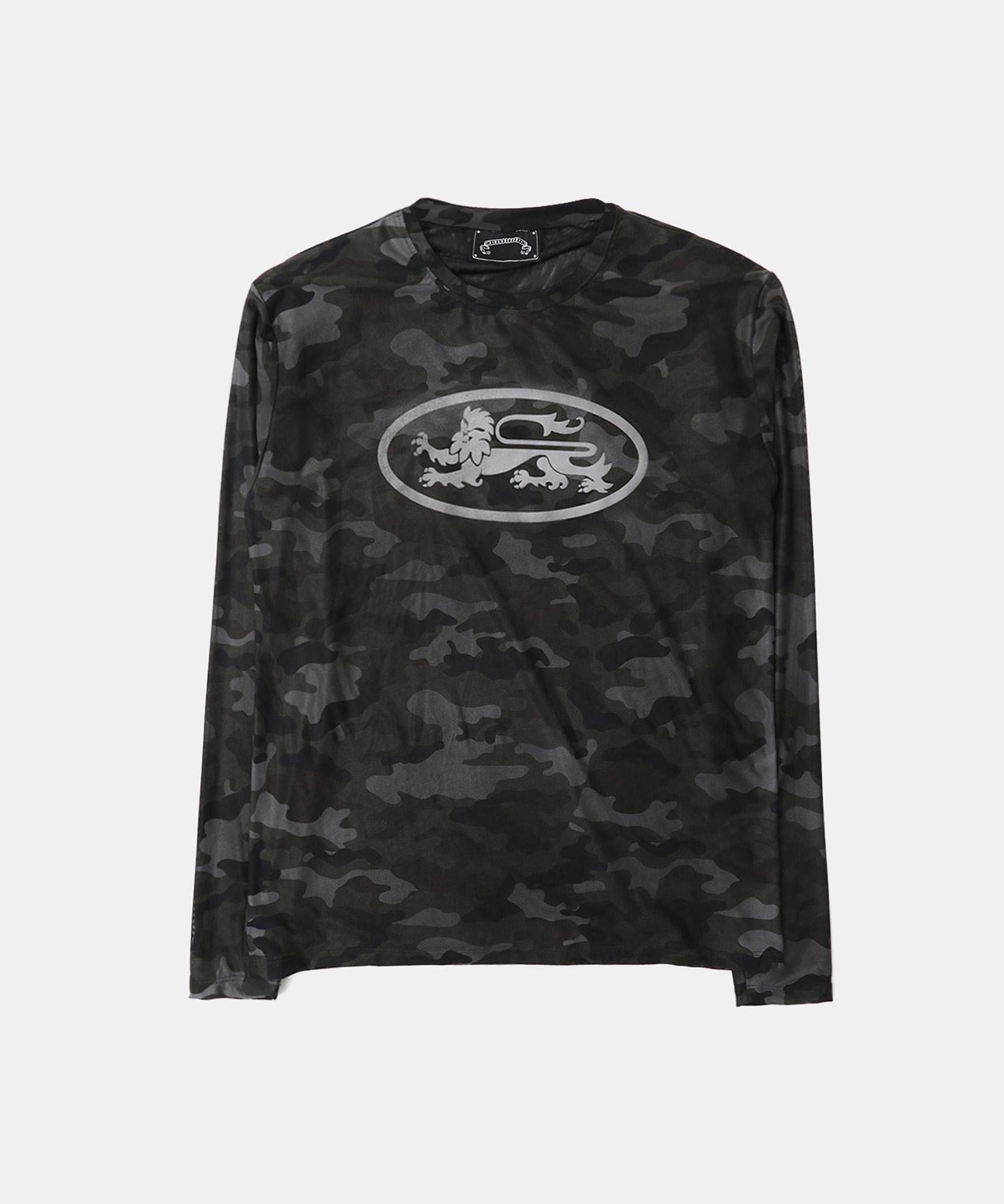 Bad Blood [Aqua] Mystic Logo Reflective Long Sleeve - Black Camo Xs