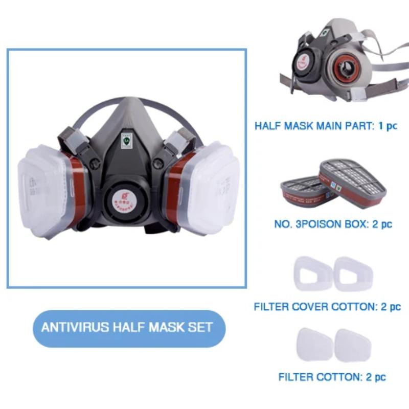 383G Respirator Silica Gel Head-mounted Modular Breathing Mask 4 Models Against Chemical Industry Safety Mask