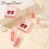 Dragon Ranee 3-Piece Pearl Shimmer Lip Gloss Set with Large Brush Applicator Glossy Mirror Finish Lip Gloss