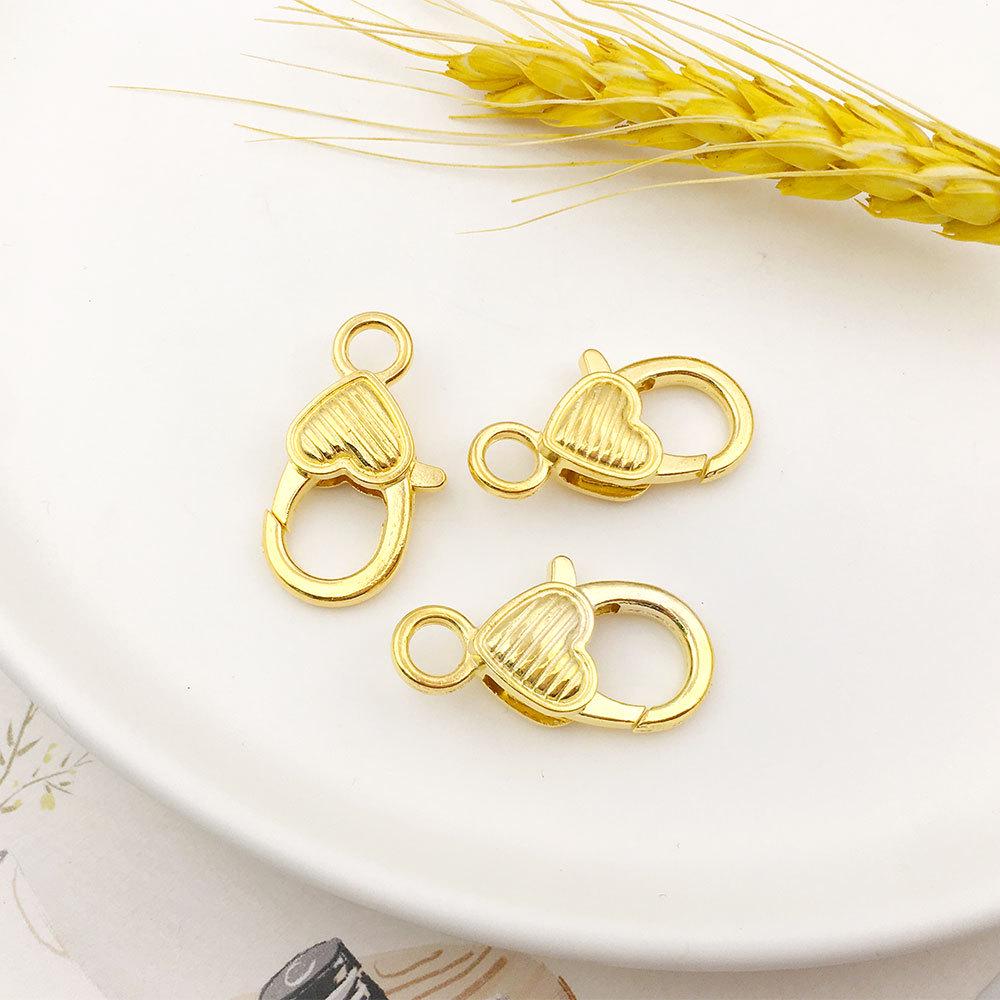 Heart-Shaped Zinc Alloy Lobster Clasp Keychain Accessories