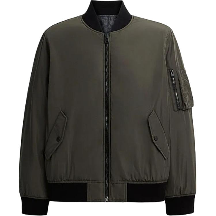 Coach FW24 Knitted Ribbed Reversible Jacket Men Jacket Charcoal-Gray CT734-TQE