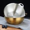 Gold/Silver Stainless Steel Salad Bowl Large Capacity Food Container  Food Prep