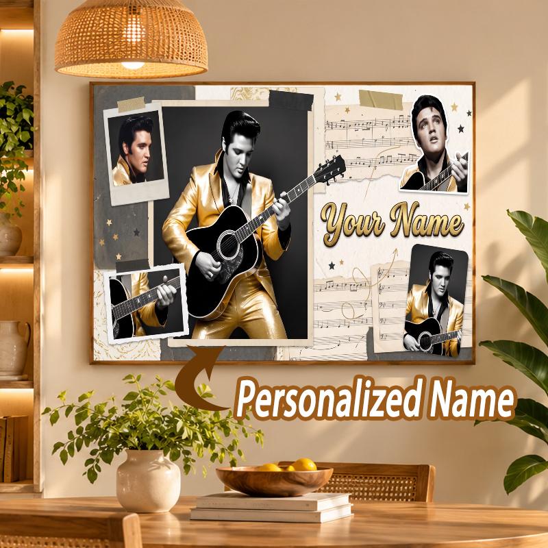 Custom Name Elvis Presley 5D Diamond Painting Personalized Full Drill Diamond Art Kit Gift