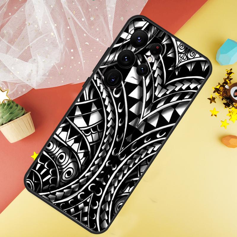 Maori Samoan Polynesian Tribal Phone Case For Samsung Galaxy S25 FE S23 S21 S20 S22 S24 Ultra S9 S10 Plus Cover Coque