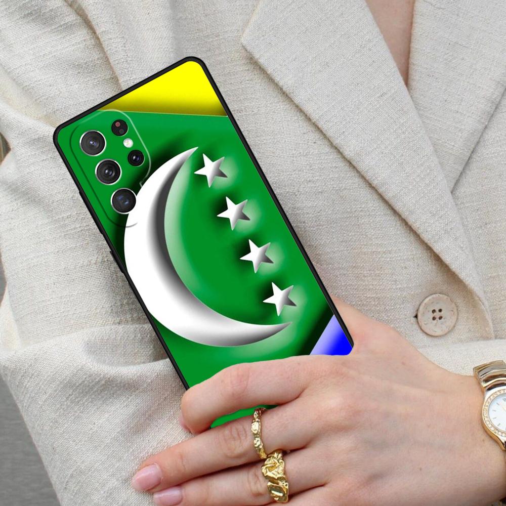 Comoros Flag Cell Phone Case for Samsung Galaxy S26 Ultra S25 S24 S23 S22 S21 S20 Note10 Cover