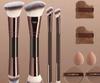Dual-Ended Makeup Brush Set: Foundation, Blush, Powder Essentials