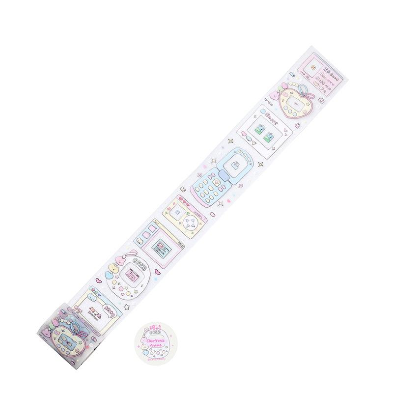 Ins Cute Border Frame Decoration Adhesive Tape PET Die Cutting Tape Handbook DIY Scrapbooking Journal Collage Material Stickers