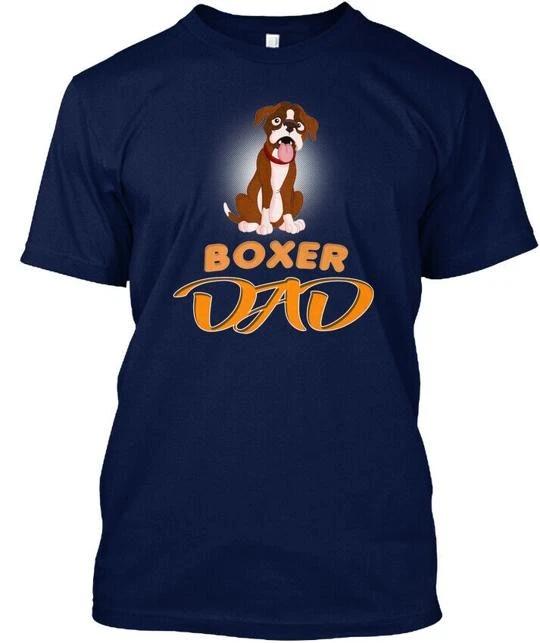 Sitting Boxer Dog Dad TTshirt Made in the USA Size S to 5XL S