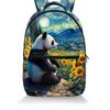 Cartoon Kpop Youthful School Bags Unisex Oil Painting Cat Dog Animal Travel Bags 3D Print Oxford Notebook Shoulder Backpacks