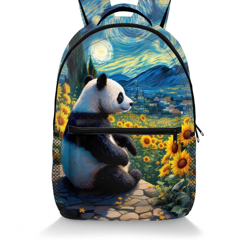 Cartoon Kpop Youthful School Bags Unisex Oil Painting Cat Dog Animal Travel Bags 3D Print Oxford Notebook Shoulder Backpacks
