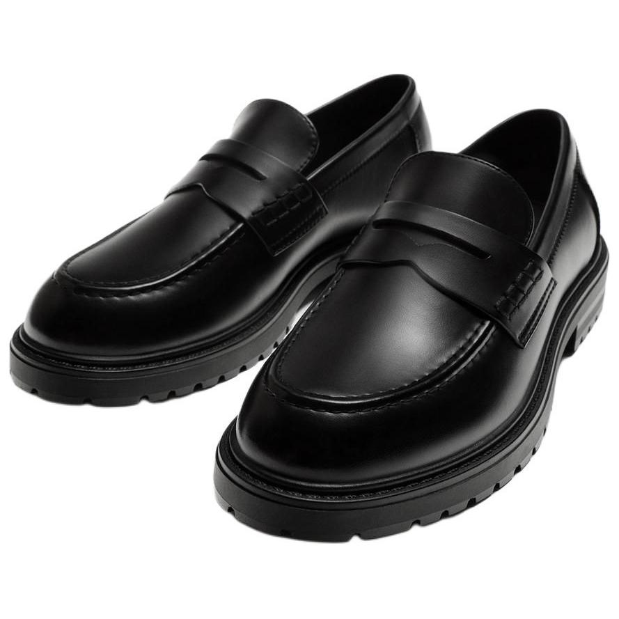 Zara Pu Slip-On Lightweight Business Round-Toe Casual Loafers Men Loafers Black 12611420800