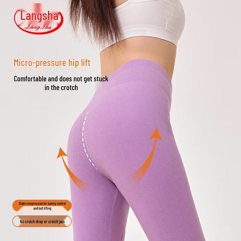 LangSha Women's Fleece-Lined Thermal Leggings with Knee Support