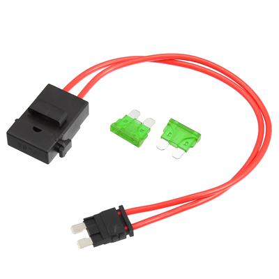 32V Standard Fuse Adapter Tap Fuse Kit with 2 30A Style Fuses for Car Boat