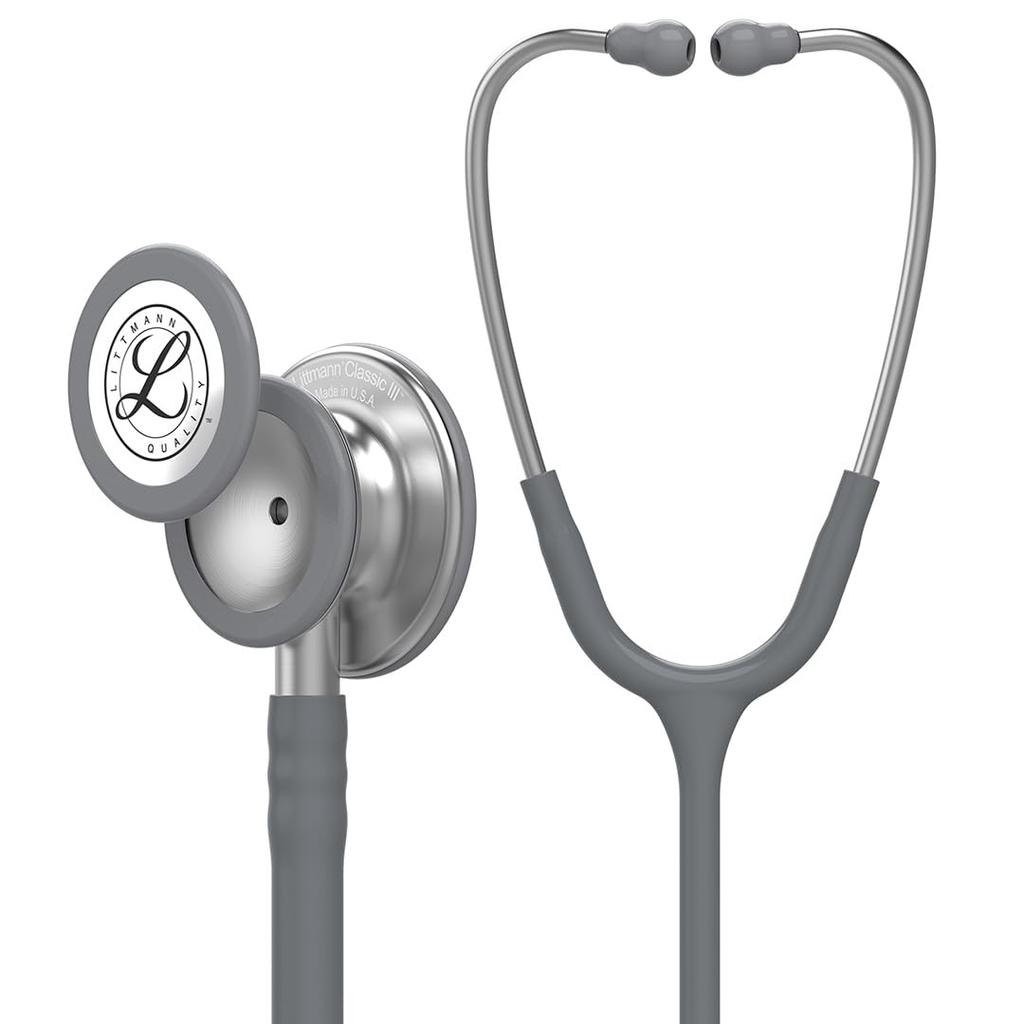 3M Littmann Classic III 5621 Stethoscope, Adult/Pediatric Use, Gray,