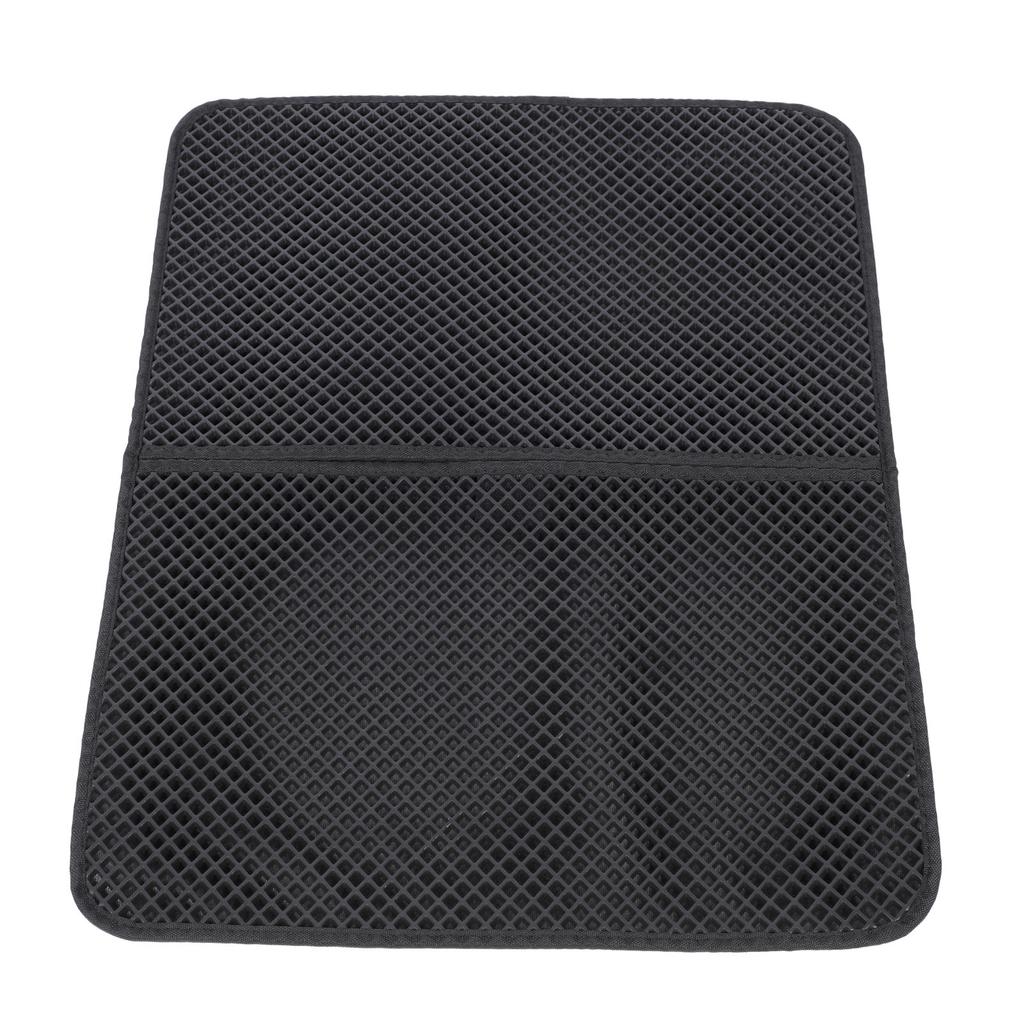 Cat Litter Mat Double Layer Scatter Control EVA Kitty Litter Mat Washable Litter Trapping Mat for Litter Box