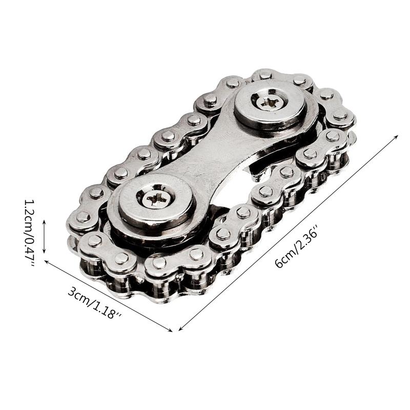 Steering Wheel Fingertip Gyroscope Sprockets EDC Chains Toy Roadbike Swivel