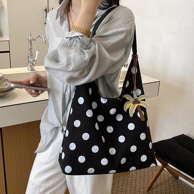 Korean Polka Dot Large Capacity Shoulder Tote Women's Fashion Handbag