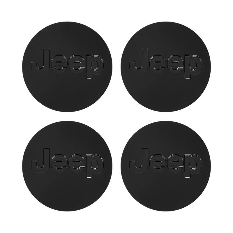 

4PCS 55mm 64mm Car Wheel Hub Center Caps for Jeep Renegade Wrangler JK JL Grand Cherokee Compass Gladiator Rim Logo Cover