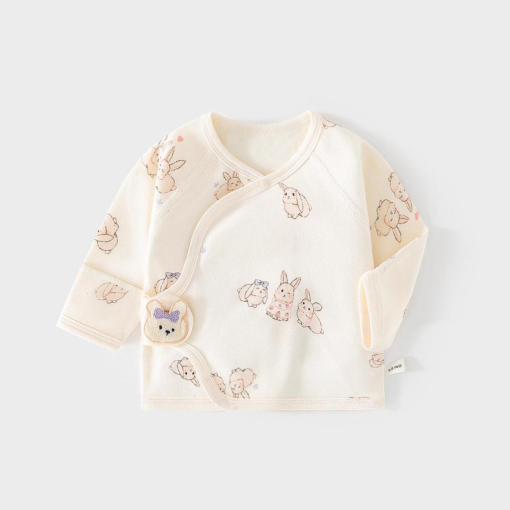 Neugeborenen Knochenlose Baumwolle Klettverschluss Pyjamas - Frühling/Herbst Halbrücken-Outfit
