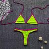 Evropské a americké vícebarevné sexy bikiny bez zad