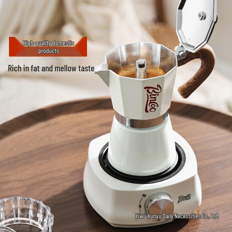 Bincoo Elektrický moka konvička Espresso kávovar - Malý italský kávovar pro domácnost