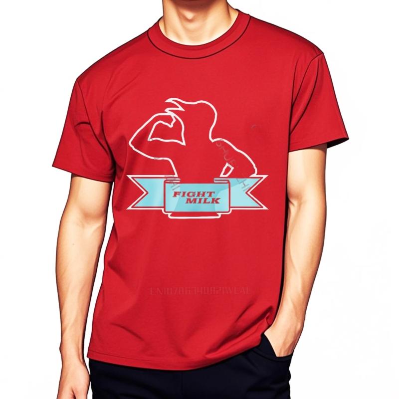 Fashion Fight Milk Mens Custom Black Tshirt Size S2XL Casual Classic Tshirt Streetwear Cotton Oneck Teeshirt Euro Size S