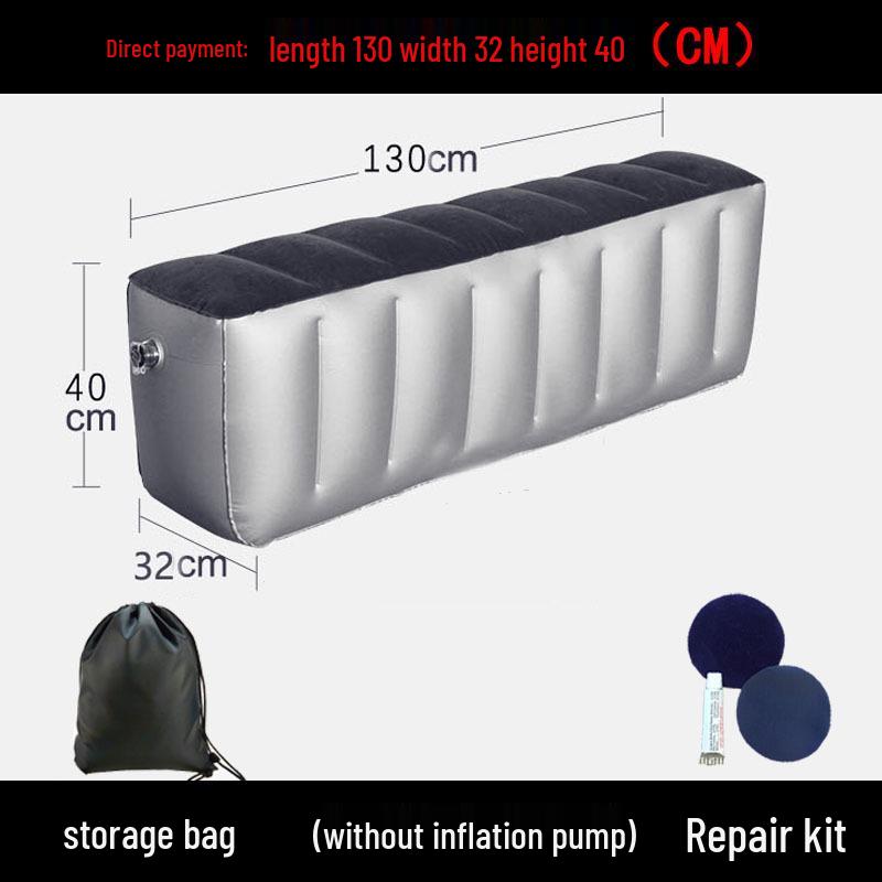 Inflatable Car Bed and Footrest for Rear Seat Use In Sedans and SUVs