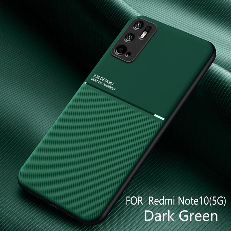 

Чохол для Xiaomi Redmi Note 10 5G Магнітний автомобільний тримач Силіконова задня кришка для Redmy Note10 Pro 10S 10T М’які шкіряні чохли для телефонів For Redmi Note 10S зелений