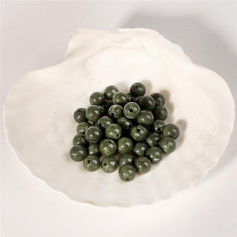8-10mm Small Round Acrylic Beads for DIY Children's Necklaces and Earrings