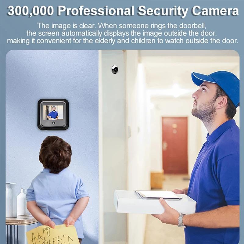 2.4 Inch Peephole 120° Smart Digital Door Viewer Camera Security Monitor 240X320 HD Visual Doorbell 300000 Pixels Resolutio