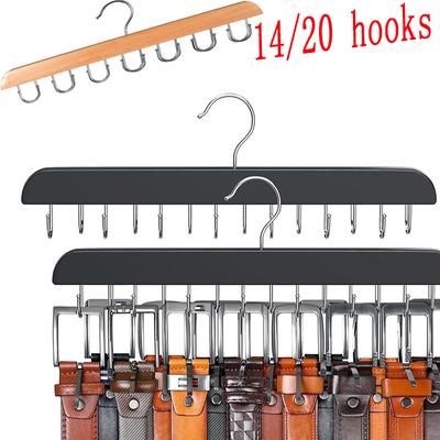Wooden Belt Rack Women Storage Hangers For Clothes Case Hats Bra Home Clothing Hanging Hooks Wardrobes Multifunctional Hanger