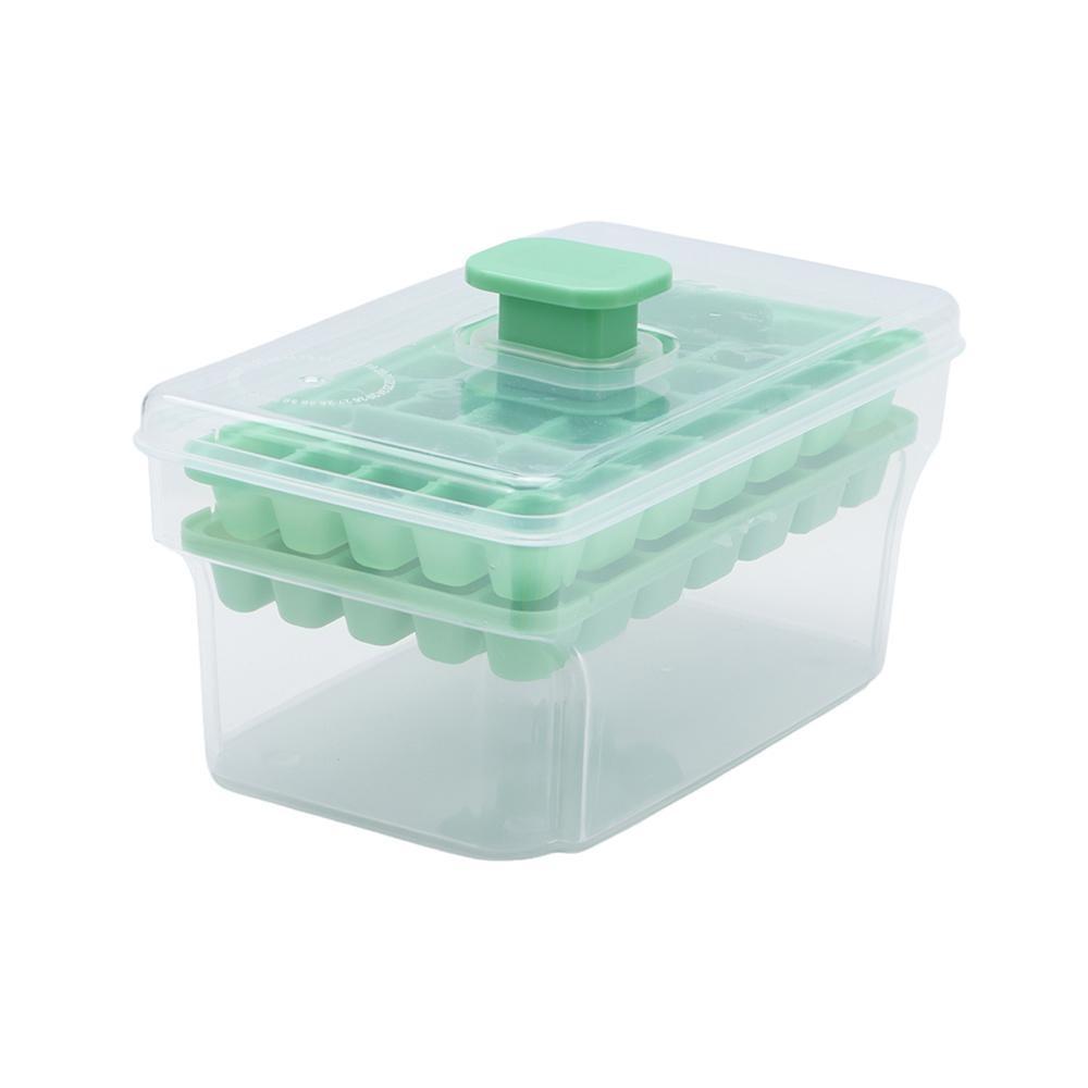 New 34/68 Compartments Ice Cube Mould Press Type With Lid Home Ice Box Ice Tool Ice Compartment Boxs Gifts