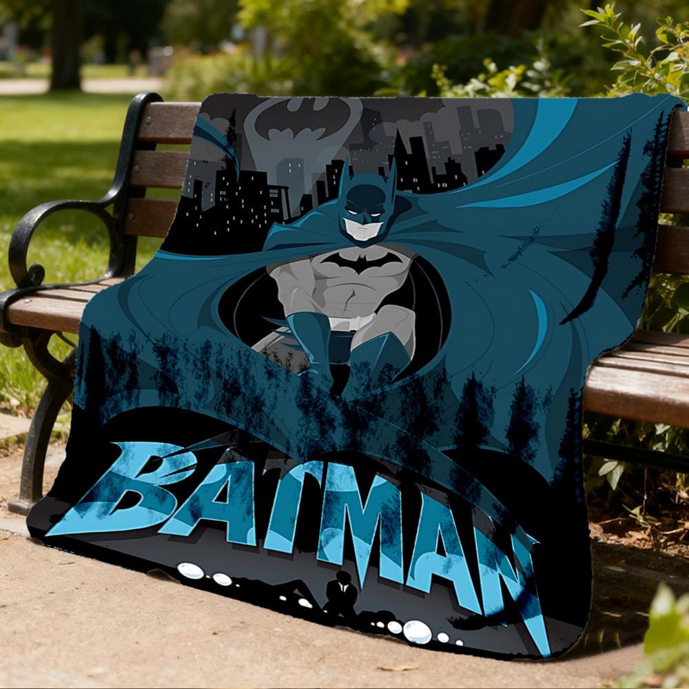 1pc Batman Outdoor Flannel Throw Blanket Soft, Lightweight & Warm