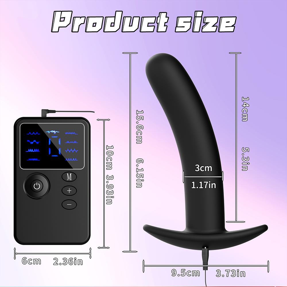 Silicone Anal Butt Plug Prostate Massage Vagina Stimulation Remote Control Electric Shock Sex Toys Men Women Masturbation