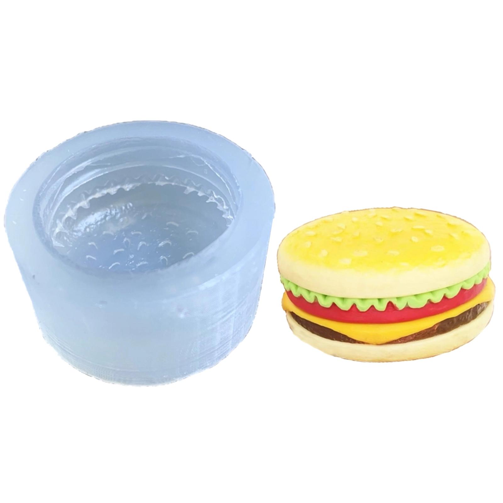 

Универсальная силиконовая форма для гамбургеров Силиконовые формы для глины Силиконовые формы для DIY-поделок Подходят для изготовления мыла, изготовления свечей B