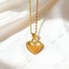 Elegant Gold Heart Floral Pendant Necklace for Women