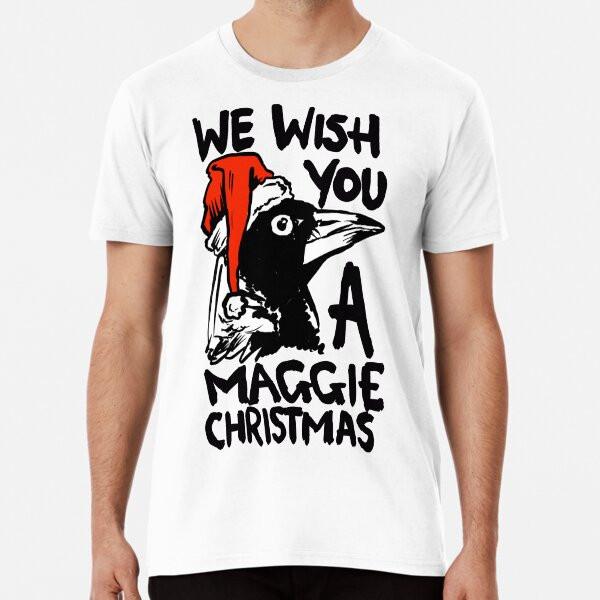 Christmas Magpie T Shirt - Australian Magpie S to 5XL Made in the AU/USA T-Shirt