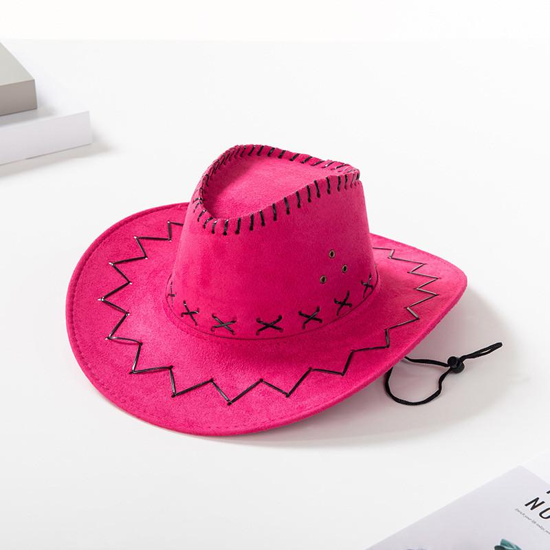 Western Cowboy Hat For Adults And Kids Sun Protection Stylish Summer Fashion Made Of Faux Leather
